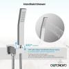 imagegotonovo Rain Shower Faucet System Set Rainfall Shower Head with Handheld Sprayer Waterfall Tub Spout Wall Mounted Mixer Combo Roughin Valve and Trim Included 12 Inch Polished ChromePolished Chrome