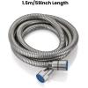 imagegotonovo Shower Hose 59 Inches for Bathroom Extra Long SUS304 Stainless Steel Handheld Shower Head Hose with Brass Insert and Nut Flexible Matte BlackBrushed Nickel