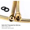 imagegotonovo Shower Hose 59 Inches for Bathroom Extra Long SUS304 Stainless Steel Handheld Shower Head Hose with Brass Insert and Nut Flexible Matte BlackClawfoot Tub Adapter
