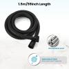 imagegotonovo Shower Hose 59 Inches for Bathroom Extra Long SUS304 Stainless Steel Handheld Shower Head Hose with Brass Insert and Nut Flexible Matte BlackMatte Black