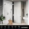 imagegotonovo Shower Trim Kit 10 Inch Round Rainfall Shower Head 3 Modes Wall Mounted with 6Functions ABS Handheld Spray Shower System Pressure Balanced Roughin Valve and Trim Included Polished Chrome