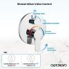 imagegotonovo Shower Trim Kit 10 Inch Round Rainfall Shower Head 3 Modes Wall Mounted with 6Functions ABS Handheld Spray Shower System Pressure Balanced Roughin Valve and Trim Included Polished Chrome