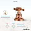 imagegotonovo 3 Hole Widespread Bathroom Sink Faucet Double Cross Handle Mixer Tap Faucet for Bathroom Sink Vanity Faucet Deck Mount Basin Hot Cold Water Matching Pop Up Drain Oil Rubbed BronzeRose Gold