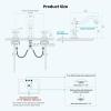 imagegotonovo 3 Hole Widespread Bathroom Sink Faucet Double Cross Handle Mixer Tap Faucet for Bathroom Sink Vanity Faucet Deck Mount Basin Hot Cold Water Matching Pop Up Drain Oil Rubbed BronzePolished Gold