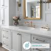 imagegotonovo 3 Hole Widespread Bathroom Sink Faucet Double Cross Handle Mixer Tap Faucet for Bathroom Sink Vanity Faucet Deck Mount Basin Hot Cold Water Matching Pop Up Drain Oil Rubbed BronzeRose Gold