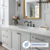 imagegotonovo 3 Hole Widespread Bathroom Sink Faucet Double Cross Handle Mixer Tap Faucet for Bathroom Sink Vanity Faucet Deck Mount Basin Hot Cold Water Matching Pop Up Drain Oil Rubbed BronzeOil Rubbed Bronze