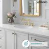 imagegotonovo 3 Hole Widespread Bathroom Sink Faucet Double Cross Handle Mixer Tap Faucet for Bathroom Sink Vanity Faucet Deck Mount Basin Hot Cold Water Matching Pop Up Drain Oil Rubbed BronzeBrushed Gold