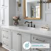 imagegotonovo 3 Hole Widespread Bathroom Sink Faucet Double Cross Handle Mixer Tap Faucet for Bathroom Sink Vanity Faucet Deck Mount Basin Hot Cold Water Matching Pop Up Drain Oil Rubbed BronzeMatte Black