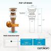 imagegotonovo 3 Hole Widespread Bathroom Sink Faucet Double Cross Handle Mixer Tap Faucet for Bathroom Sink Vanity Faucet Deck Mount Basin Hot Cold Water Matching Pop Up Drain Oil Rubbed BronzeRose Gold