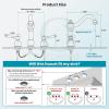 imagegotonovo 8 Inch Widespread Bathroom Faucets for Sink 3 Hole 2 Lever Handle Deck Mount with Pop Up Drain Hot and Cold Water Supply Lines Polish ChromePolish Chrome