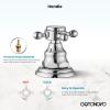 imagegotonovo Bathroom Faucets for Sink 3 Hole 2 Handles Widespread Bathroom Sink Faucet Deck Mount with Pop Up DrainWater Lines Bathroom Sink Fixtures Cross Handle Oil Rubbed BronzePolished Chrome