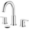 imagegotonovo Bathroom Faucets for Sink 3 Hole 2 Handles Widespread Bathroom Sink Faucet Deck Mount with Pop Up DrainWater Lines Bathroom Sink Fixtures Cross Handle Oil Rubbed BronzePolished Chrome