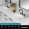 imagegotonovo Bathroom Faucets for Sink 3 Hole 2 Handles Widespread Bathroom Sink Faucet Deck Mount with Pop Up DrainWater Lines Bathroom Sink Fixtures Cross Handle Oil Rubbed BronzeMatte Black