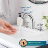 imagegotonovo Bathroom Faucets for Sink 3 Hole 2 Handles Widespread Bathroom Sink Faucet Deck Mount with Pop Up DrainWater Lines Bathroom Sink Fixtures Cross Handle Oil Rubbed BronzePolished Chrome