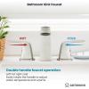 imagegotonovo Bathroom Sink Faucet 3 Holes 2 Handles Widespread 8 Inch Bath Faucet with Pop Up Drain Hot Cold Water Supply Lines Lavatory Vanity Faucet Set Thin 7 Head Brushed NickelBrushed Nickel