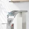 imagegotonovo Waterfall Bathroom Sink Faucet 3 Hole8 inch Widespread Bathroom Faucet Set Deck Mount 2 Handle Vanity Lavatory Faucet with Pop Up Drain and Water Supply Lines Square Body Brushed NickelBrushed Nickel