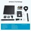 imagegotonovo Chrome Polished Ceiling Mount Shower Faucet Set 12 Inch Square Showerhead Bathroom Rainfall Shower System Shower Trim Kit 2 in 1 Cylindrical Handheld shower with Roughin ValveMatte Black