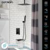 imagegotonovo Rain Shower System Rainfall Shower Head Combo Shower Faucet Set with Waterfall Bathtub Spout Handheld Shower Ceiling Mount Roughin Valve Kit Included 16quot Oil Rubbed Bronze
