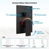 imagegotonovo Rain Shower System Rainfall Shower Head Combo Shower Faucet Set with Waterfall Bathtub Spout Handheld Shower Ceiling Mount Roughin Valve Kit Included 16quot Oil Rubbed Bronze