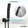 imagegotonovo Rain Shower System Rainfall Shower Head Combo Shower Faucet Set with Waterfall Bathtub Spout Handheld Shower Ceiling Mount Roughin Valve Kit Included 16quot Oil Rubbed Bronze