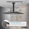 imagegotonovo Rain Shower System Rainfall Shower Head Combo Shower Faucet Set with Waterfall Bathtub Spout Handheld Shower Ceiling Mount Roughin Valve Kit Included 16quot Oil Rubbed Bronze
