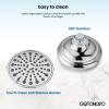 imagegotonovo Tub Shower Faucet Set Shower Head and Handle Set 6 Modes 6 inch Shower Head Kit with Tub Spout High Pressure Shower System Combo Shower Trim Kit with Valve Round Shower Head Matte BlackPolished Chrome
