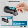 imagegotonovo Tub Shower Faucet Set Shower Head and Handle Set 6 Modes 6 inch Shower Head Kit with Tub Spout High Pressure Shower System Combo Shower Trim Kit with Valve Round Shower Head Matte BlackOil Rubbed Bronze