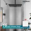 imagegotonovo Bathroom Rain Shower Combo Set Ceiling Mount with Handheld Spray High Pressure Luxury Shower Mixer Faucet with Roughin Valve Shower Trim 2 Function 10 inch Shower Head Oil Rubbed BronzeMatte Black