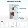 imagegotonovo Bathroom Rain Shower Combo Set Ceiling Mount with Handheld Spray High Pressure Luxury Shower Mixer Faucet with Roughin Valve Shower Trim 2 Function 10 inch Shower Head Oil Rubbed BronzePolished Chrome