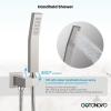 imagegotonovo Bathroom Rain Shower Combo Set Ceiling Mount with Handheld Spray High Pressure Luxury Shower Mixer Faucet with Roughin Valve Shower Trim 2 Function 10 inch Shower Head Oil Rubbed BronzeBrushed Nickel