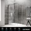 imagegotonovo Bathroom Rain Shower Combo Set Ceiling Mount with Handheld Spray High Pressure Luxury Shower Mixer Faucet with Roughin Valve Shower Trim 2 Function 10 inch Shower Head Oil Rubbed BronzePolished Chrome