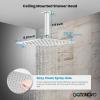 imagegotonovo Bathroom Rain Shower Combo Set Ceiling Mount with Handheld Spray High Pressure Luxury Shower Mixer Faucet with Roughin Valve Shower Trim 2 Function 10 inch Shower Head Oil Rubbed BronzePolished Chrome