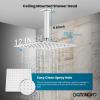 imagegotonovo Bathroom Rain Shower Combo Set Ceiling Mount with Handheld Spray High Pressure Luxury Shower Mixer Faucet with Roughin Valve Shower Trim 2 Function 10 inch Shower Head Oil Rubbed BronzePolished Chrome