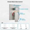 imagegotonovo Bathroom Rain Shower Combo Set Ceiling Mount with Handheld Spray High Pressure Luxury Shower Mixer Faucet with Roughin Valve Shower Trim 2 Function 10 inch Shower Head Oil Rubbed BronzeBrushed Nickel