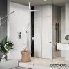 imagegotonovo Bathroom Rain Shower Combo Set Ceiling Mount with Handheld Spray High Pressure Luxury Shower Mixer Faucet with Roughin Valve Shower Trim 2 Function 10 inch Shower Head Oil Rubbed BronzePolished Chrome