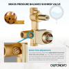 imagegotonovo Bathroom Rain Shower Combo Set Ceiling Mount with Handheld Spray High Pressure Luxury Shower Mixer Faucet with Roughin Valve Shower Trim 2 Function 10 inch Shower Head Oil Rubbed BronzeBrushed Gold