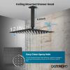 imagegotonovo Bathroom Rain Shower Combo Set Ceiling Mount with Handheld Spray High Pressure Luxury Shower Mixer Faucet with Roughin Valve Shower Trim 2 Function 10 inch Shower Head Oil Rubbed BronzeOil Rubbed Bronze