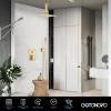 imagegotonovo Bathroom Rain Shower Combo Set Ceiling Mount with Handheld Spray High Pressure Luxury Shower Mixer Faucet with Roughin Valve Shower Trim 2 Function 10 inch Shower Head Oil Rubbed BronzeBrushed Gold