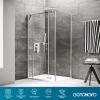 imagegotonovo Bathroom Rain Shower Combo Set Ceiling Mount with Handheld Spray High Pressure Luxury Shower Mixer Faucet with Roughin Valve Shower Trim 2 Function 10 inch Shower Head Oil Rubbed BronzePolished Chrome
