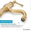 imagegotonovo Bathroom Sink Faucet 1 Hole Single Handle Lavatory Vanity Faucet 360 Swivel Basin Mixer Tap with Pop Up Drain Bathroom Faucet 71 Inch Spout Reach Oil Rubbed BronzeAntique Brass