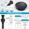 imagegotonovo Bathroom Sink Faucet 1 Hole Single Handle Lavatory Vanity Faucet 360 Swivel Basin Mixer Tap with Pop Up Drain Bathroom Faucet 71 Inch Spout Reach Oil Rubbed BronzeOil Rubbed Bronze