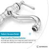 imagegotonovo Bathroom Sink Faucet 1 Hole Single Handle Lavatory Vanity Faucet 360 Swivel Basin Mixer Tap with Pop Up Drain Bathroom Faucet 71 Inch Spout Reach Oil Rubbed BronzePolish Chrome