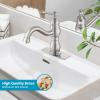 imagegotonovo Bathroom Sink Faucet 1 Hole Single Handle Lavatory Vanity Faucet 360 Swivel Basin Mixer Tap with Pop Up Drain Bathroom Faucet 71 Inch Spout Reach Oil Rubbed BronzeBrushed Nickel
