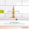 imagegotonovo Bathroom Sink Faucet 1 Hole Single Handle Lavatory Vanity Faucet 360 Swivel Basin Mixer Tap with Pop Up Drain Bathroom Faucet 71 Inch Spout Reach Oil Rubbed BronzeAntique Brass