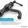 imagegotonovo Bathroom Sink Faucet 1 Hole Single Handle Lavatory Vanity Faucet 360 Swivel Basin Mixer Tap with Pop Up Drain Bathroom Faucet 71 Inch Spout Reach Oil Rubbed BronzeOil Rubbed Bronze