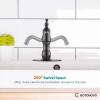 imagegotonovo Bathroom Sink Faucet 1 Hole Single Handle Lavatory Vanity Faucet 360 Swivel Basin Mixer Tap with Pop Up Drain Bathroom Faucet 71 Inch Spout Reach Oil Rubbed BronzeOil Rubbed Bronze