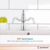 imagegotonovo Bathroom Sink Faucet 1 Hole Single Handle Lavatory Vanity Faucet 360 Swivel Basin Mixer Tap with Pop Up Drain Bathroom Faucet 71 Inch Spout Reach Oil Rubbed BronzePolish Chrome