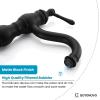 imagegotonovo Bathroom Sink Faucet 1 Hole Single Handle Lavatory Vanity Faucet 360 Swivel Basin Mixer Tap with Pop Up Drain Bathroom Faucet 71 Inch Spout Reach Oil Rubbed BronzeMatte Black