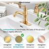 imagegotonovo Bathroom Sink Faucet 1 Hole Single Handle Lavatory Vanity Faucet 360 Swivel Basin Mixer Tap with Pop Up Drain Bathroom Faucet 71 Inch Spout Reach Oil Rubbed BronzeAntique Brass