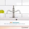 imagegotonovo Bathroom Sink Faucet 1 Hole Single Handle Lavatory Vanity Faucet 360 Swivel Basin Mixer Tap with Pop Up Drain Bathroom Faucet 71 Inch Spout Reach Oil Rubbed BronzeBrushed Nickel